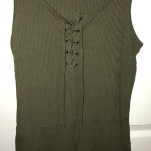 Ribbed Army Green Dress (WORN ONCE)